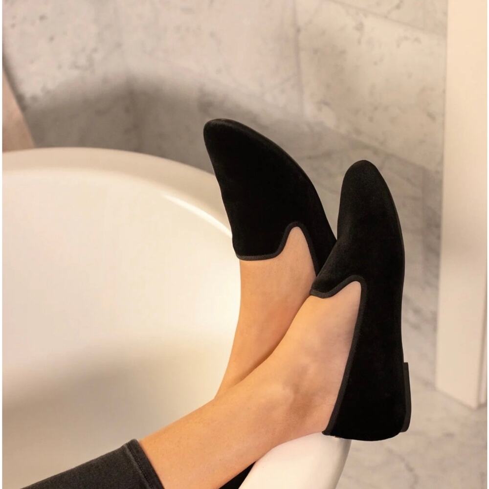 Birdies The Starling Black Velvet Loafer Women’s Size 8 *EUC